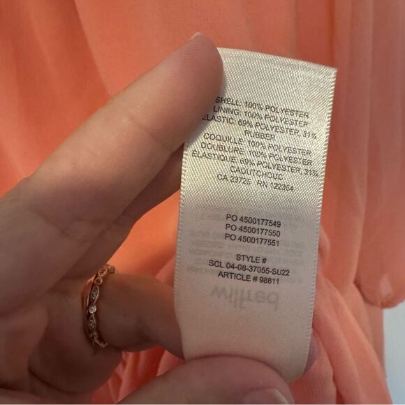 Aritzia Wilfred Tempest Smocked Chiffon Mini Dress Women’s Size Small - Picture 10 of 10